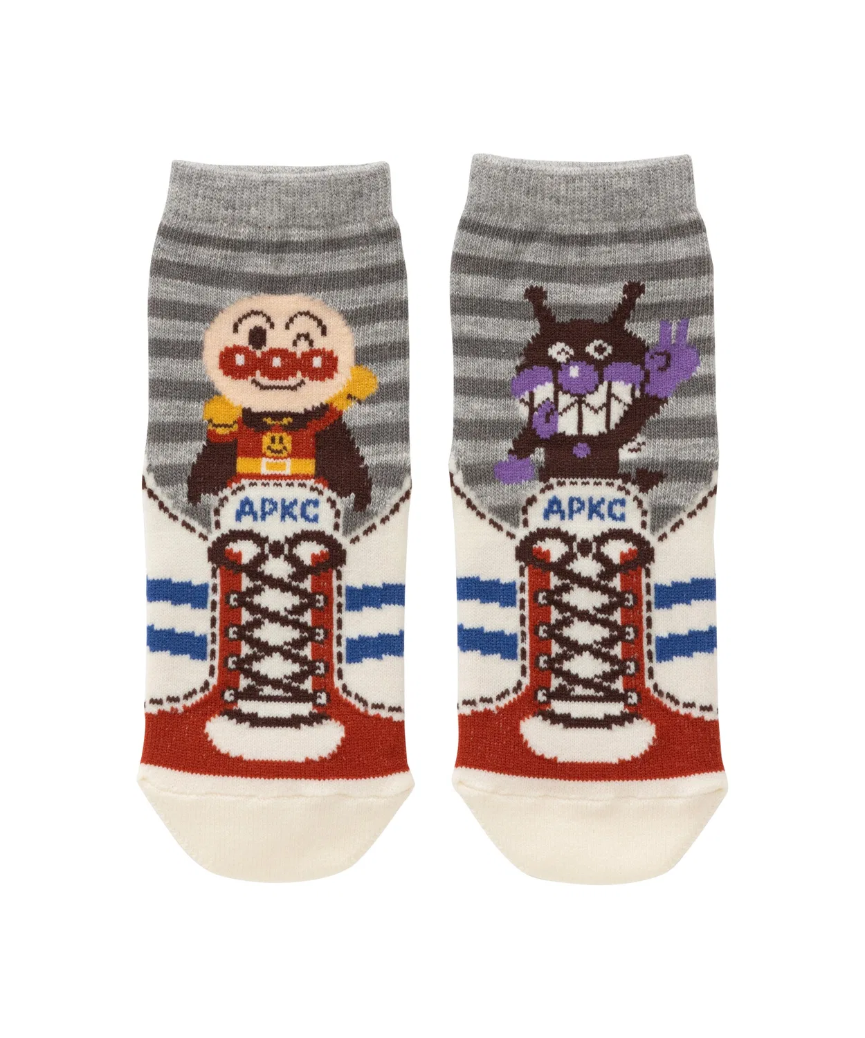 Носки Anpanman Baikinman в стиле кроссовок, коричневые — фото 2