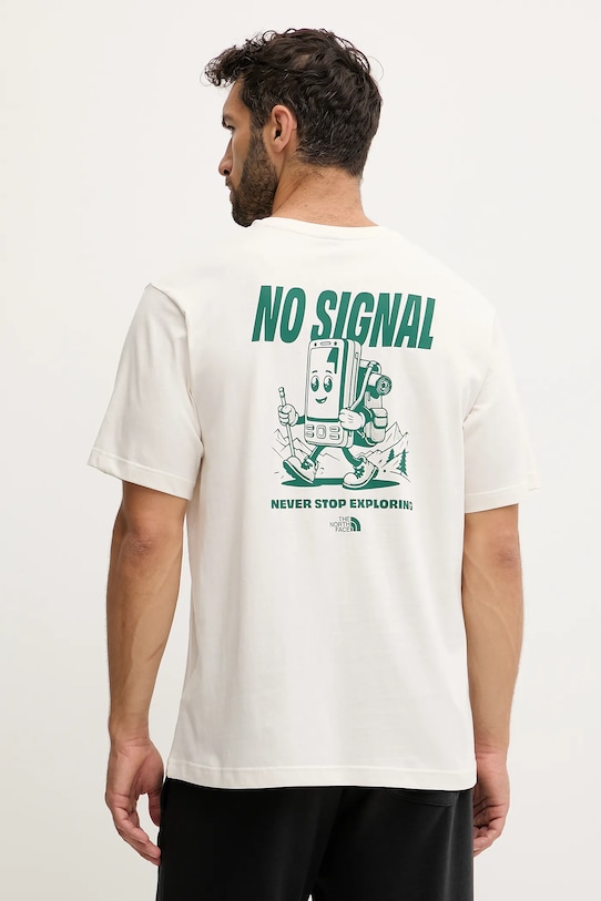 

Хлопковая футболка No Signal The North Face, бежевый