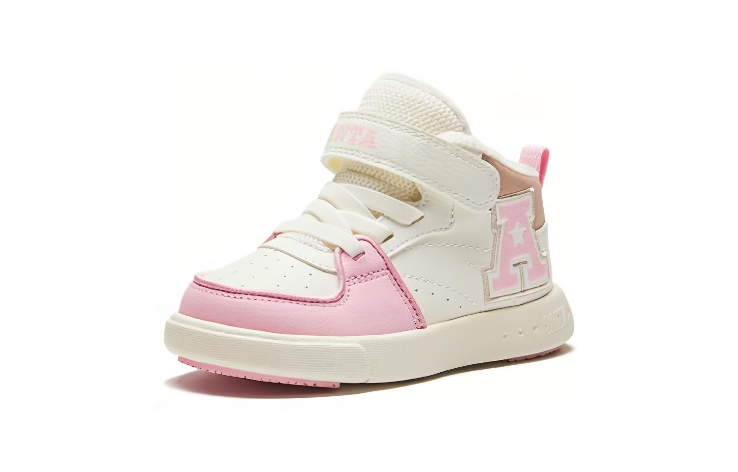 Кроссовки Anta kids Toddler Shoes TD Mid-top Ivory White/fruit Powder — фото 2
