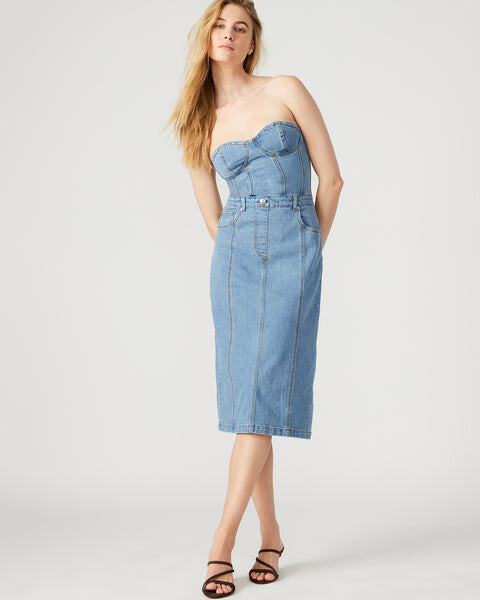 

Платье Anya Denim Dress Steve Madden, синий