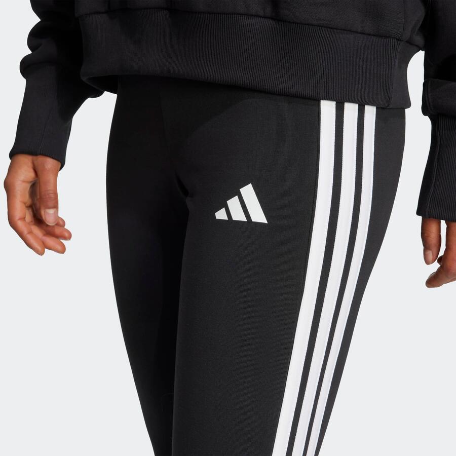 ADIDAS Женские хлопковые леггинсы - черные — фото 4