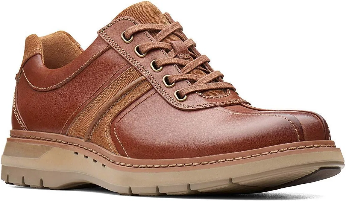 Мужские кожаные кроссовки Clarks Un Ramble Go, Dark Tan Leather — фото 3