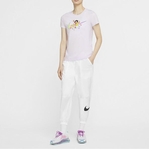 Футболка с мультяшным логотипом, короткий рукав Nike, фиолетовый — фото 3