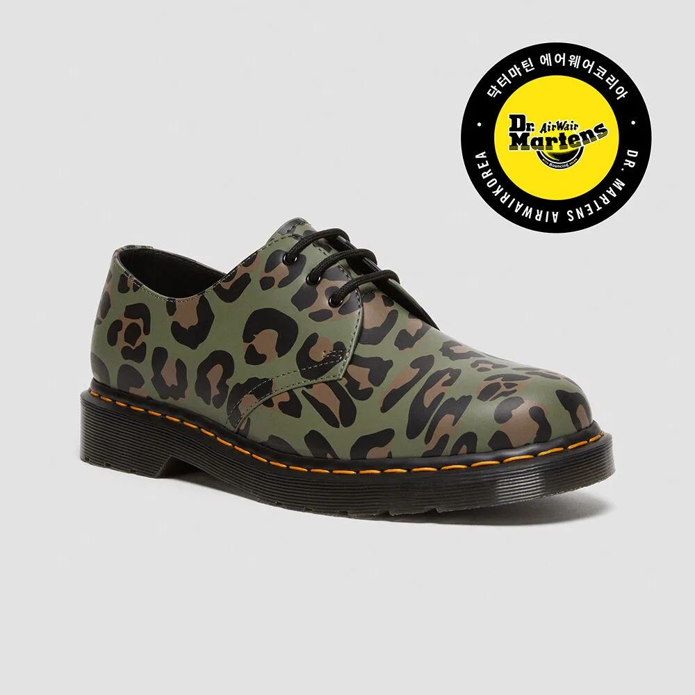Мужские дерби Dr. Martens 1461 Leopard, цвета хаки