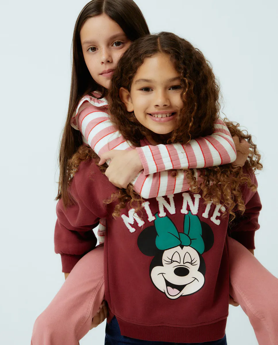 

Толстовка с длинными рукавами для девочек «Минни Маус» Kids El Corte Inglés, бордовый