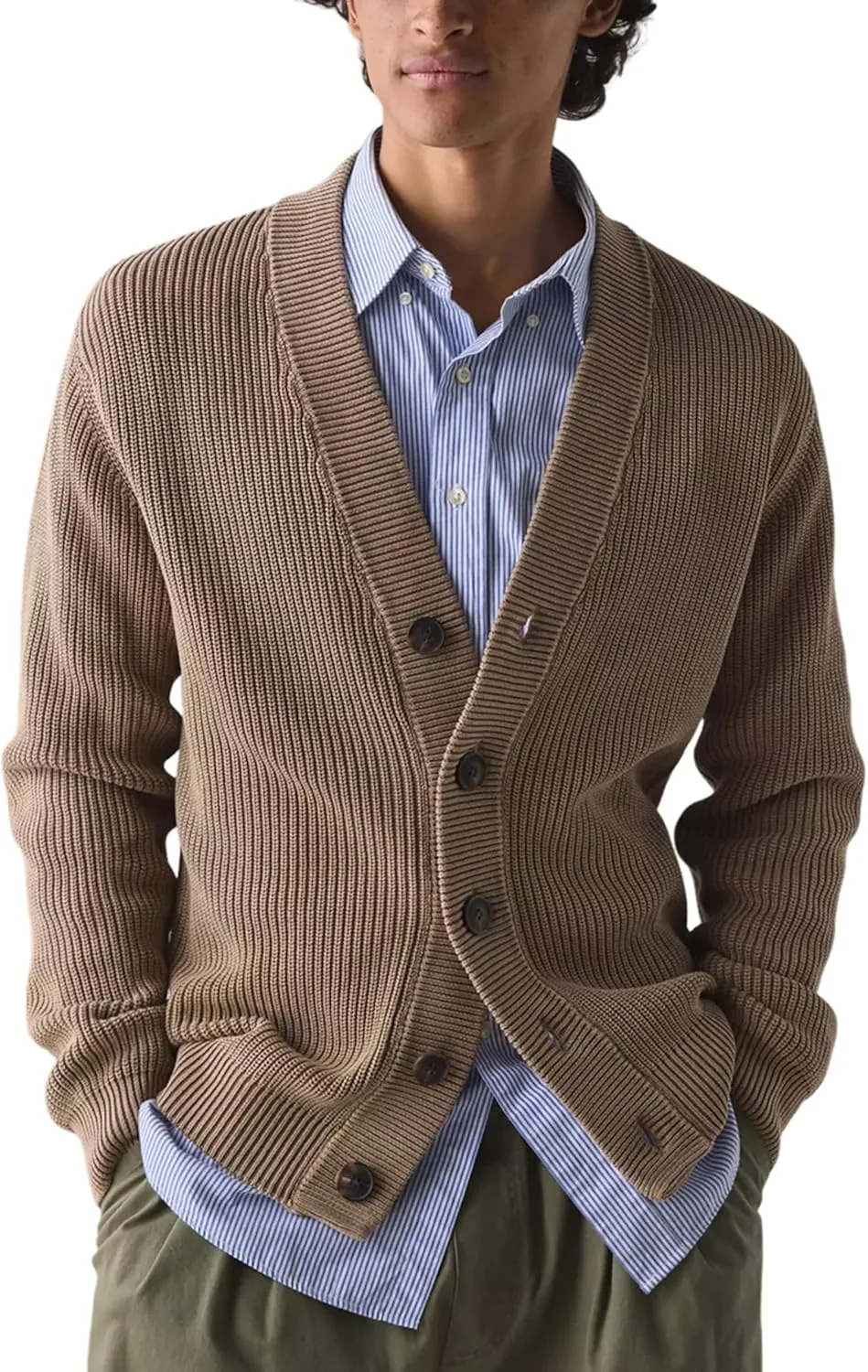 

Мужской кардиган Lentta с V-образным вырезом и длинными рукавами