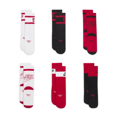 Носки Nike Everyday Kids' Cushioned Crew (6 шт), разноцветный — фото 3