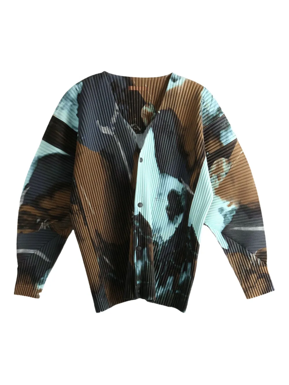 

Кардиган с плиссированным принтом Homme Plissé Issey Miyake, синий