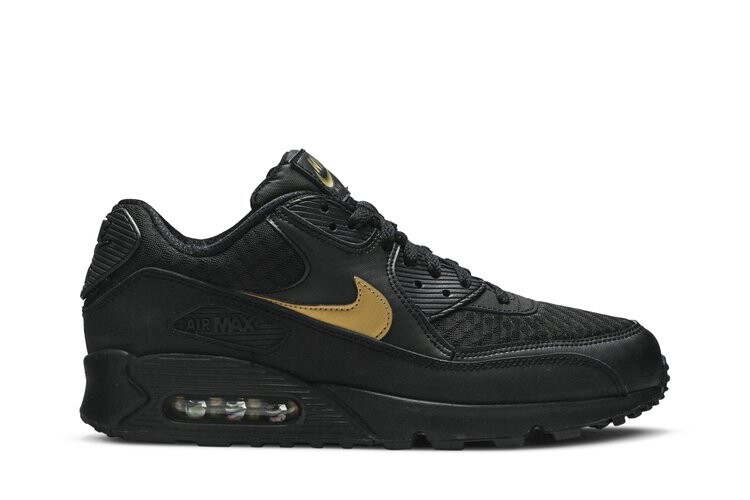 

Кроссовки Nike Air Max 90 Essential 'Black Gold', черный
