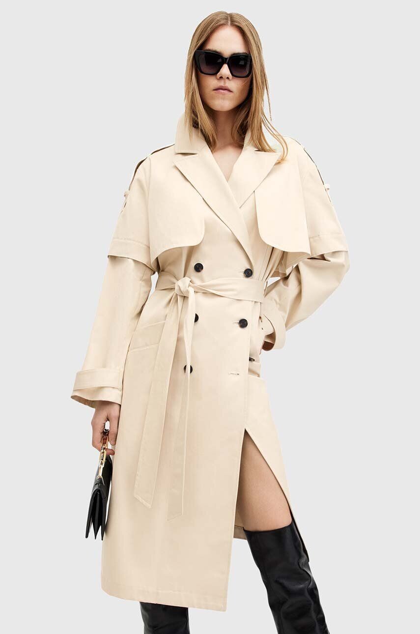 

CLYDE хлопковый плащ AllSaints, белый