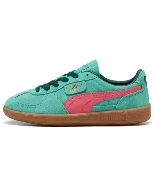 Унисекс кроссовки PUMA PALERMO из кожи с гам-солом розовые — фото 2