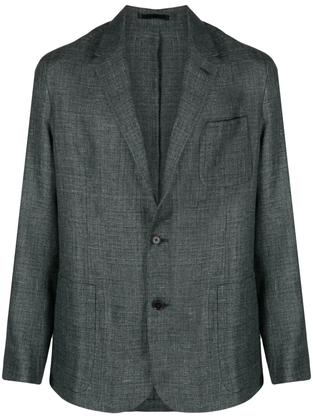 

Меланжевый пиджак из смесовой шерсти Paul Smith, зеленый