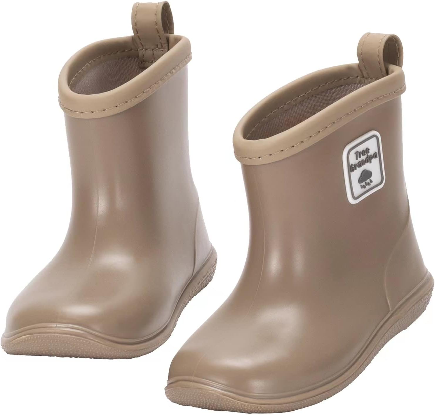 

Детские резиновые сапожки для малышей для мальчиков и девочек, легкие, водонепроницаемые, удобные для надевания NQTOER, Khaki