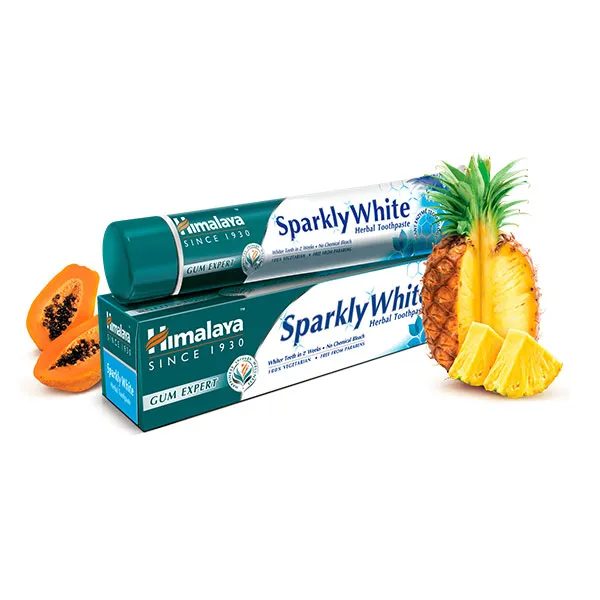 

Ярко-белая зубная паста Sparkly White Herbal Toothpasete Himalaya, 75 ml