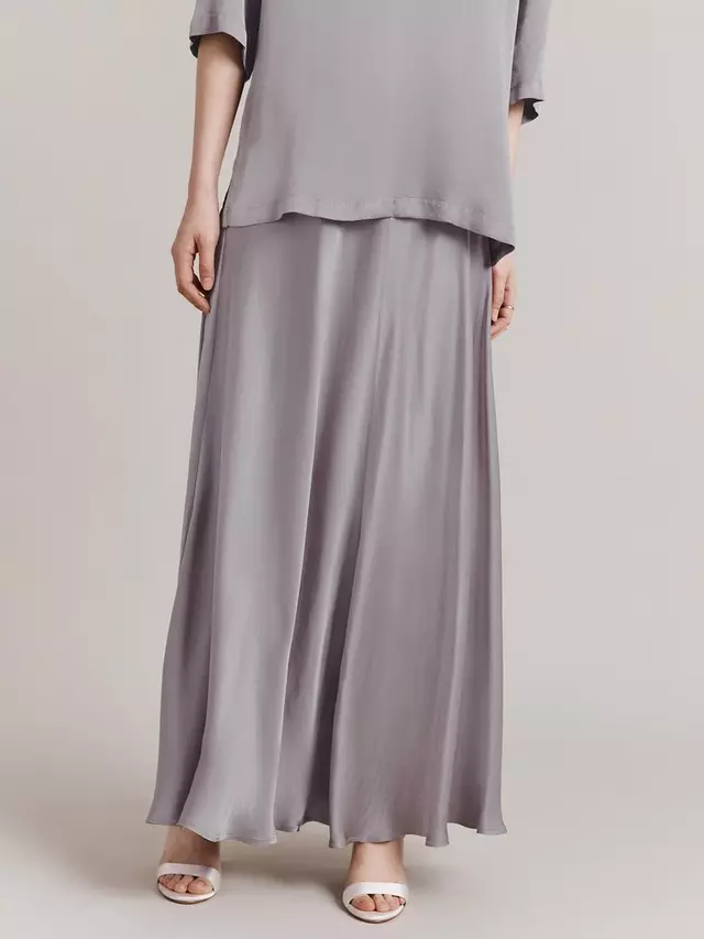 

Юбка Ghost Colette Satin Maxi, серебряный