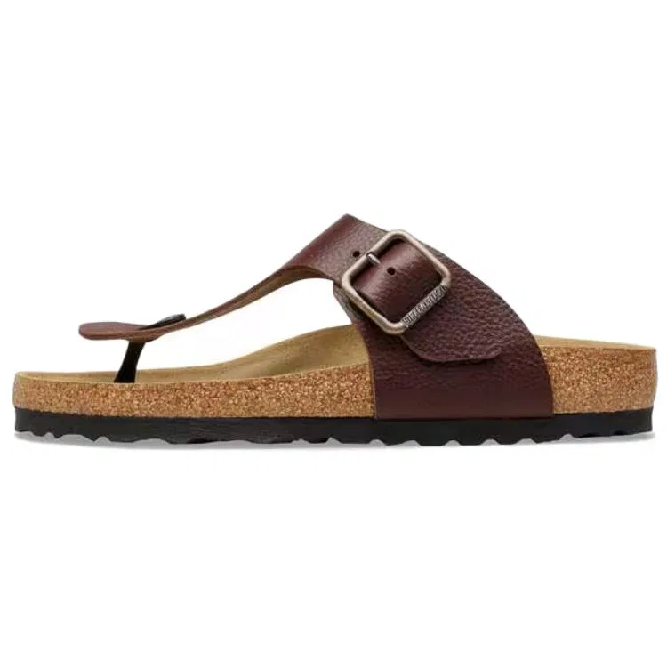 Сандалии-вьетнамки с пряжкой Birkenstock коричневые