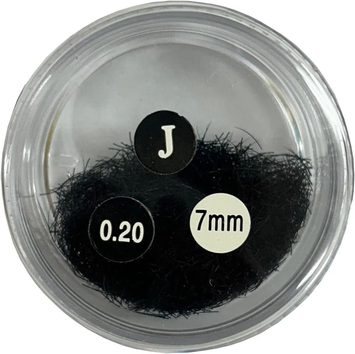Ресницы J Curl 0,2 мм 7 мм черные, 6000 шт