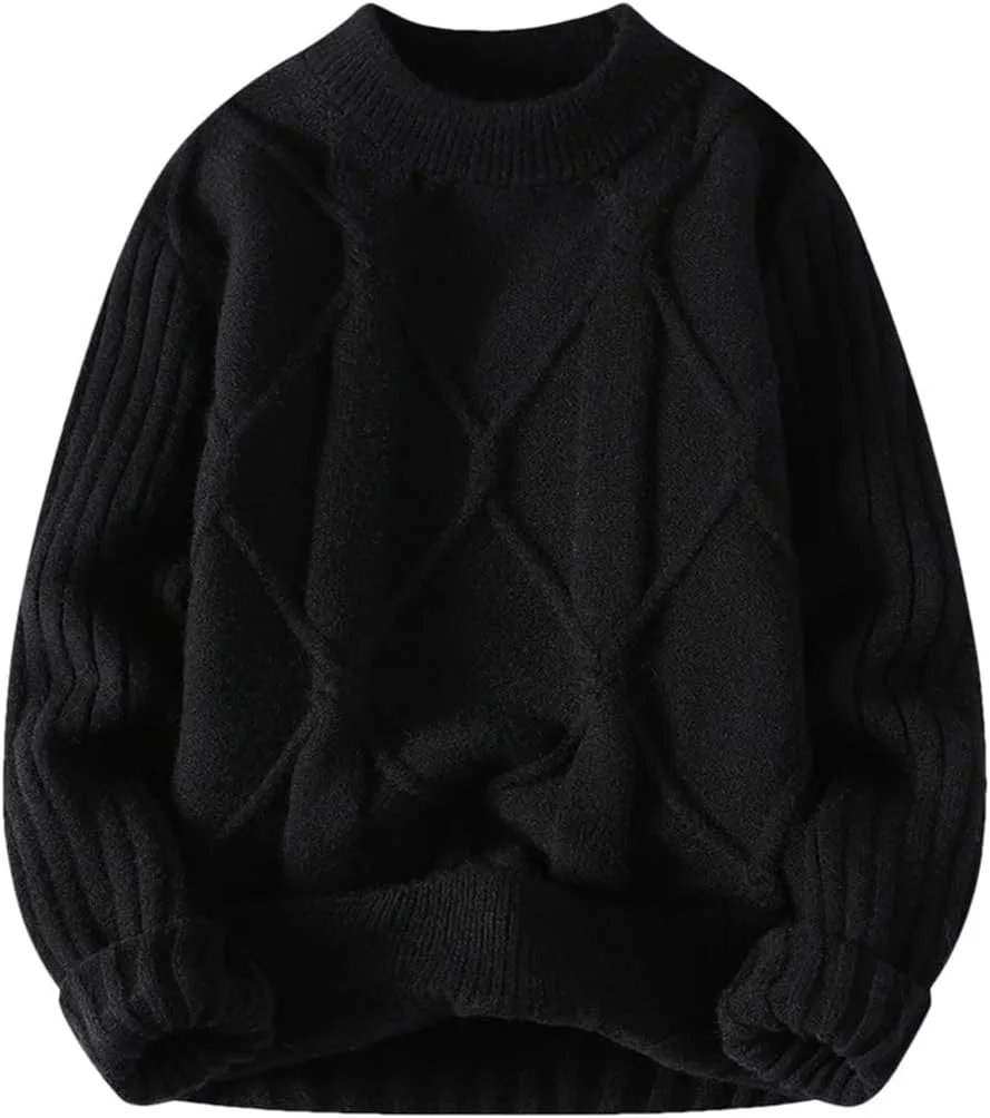 

Толстый свитер Wjnvfioo с круглым воротом и полуводолазкой для осени и зимы