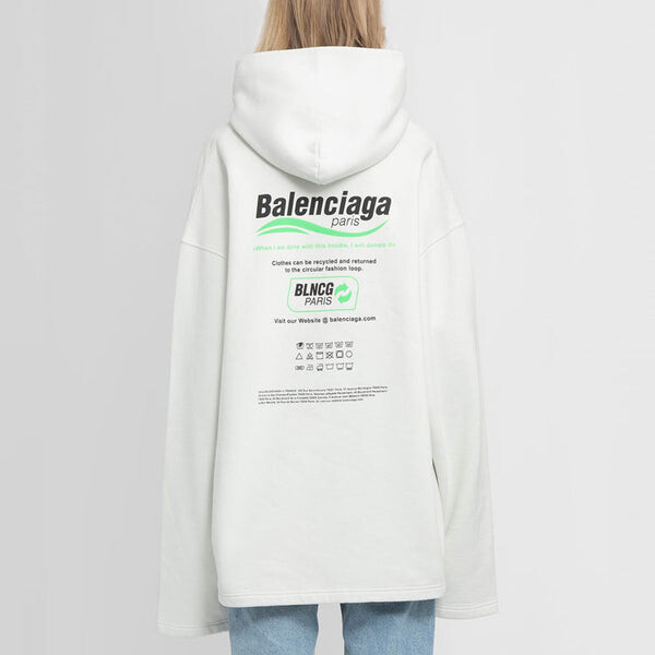 Толстовка dry cleaning boxy hoodie 'white' Balenciaga, белый — фото 3