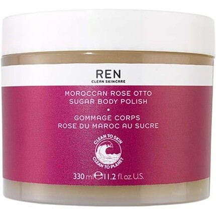 

Ren Moroccan Rose Otto Сахарный лак для тела 330 мл