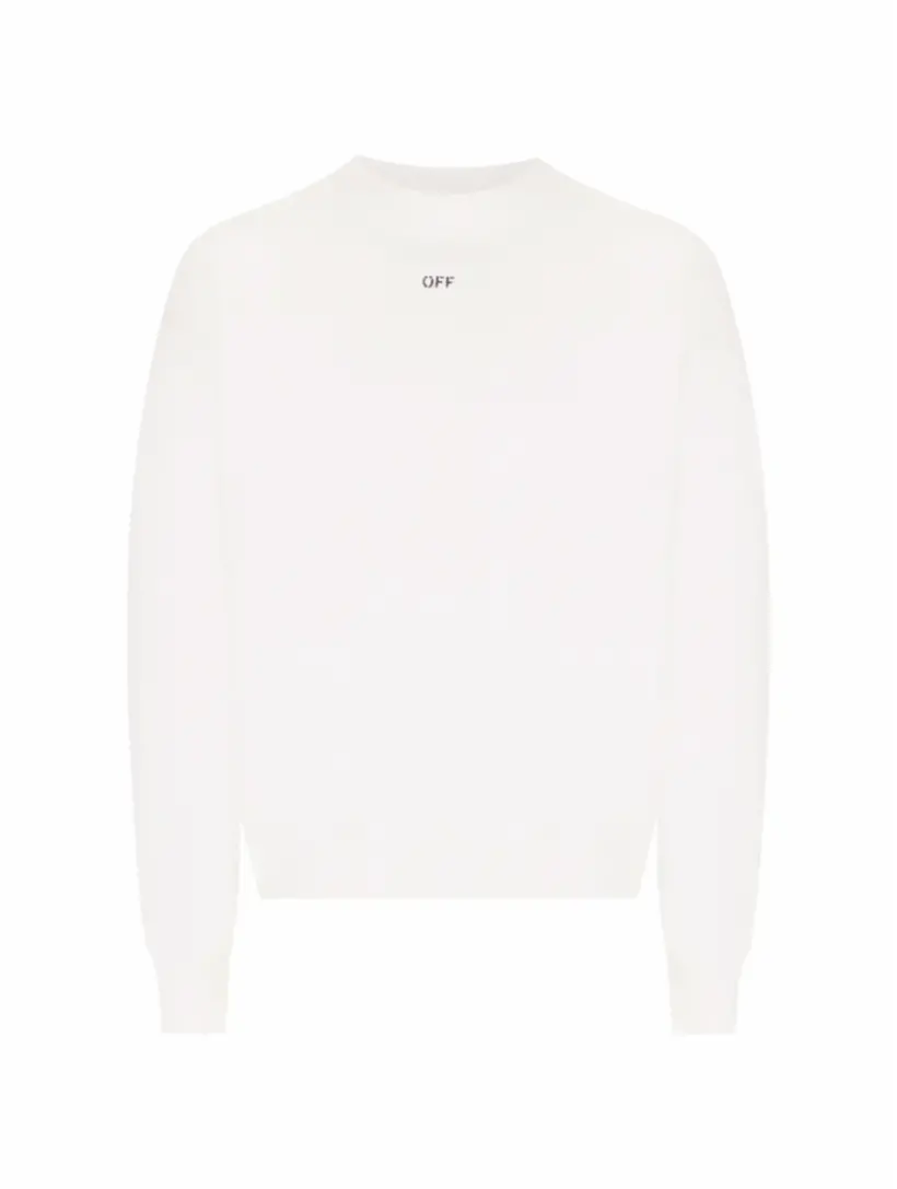 

Хлопковый свитшот с логотипом Off-White, белый