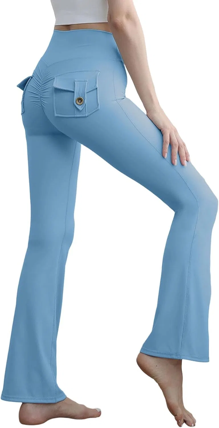 Леггинсы для йоги с карманами, Sky Blue