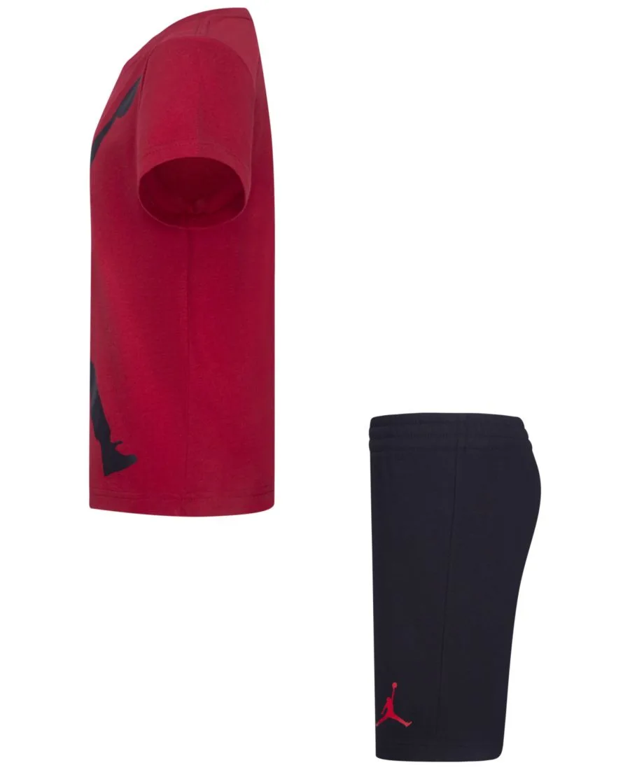 Детский комплект из футболки и шорт Jumbo Jumpman (4-7 лет), 2 предмета Jordan, черный/красный — фото 3