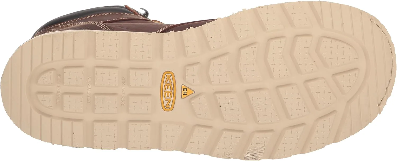 

Мужские рабочие ботинки KEEN Utility Cincinnati 6" с водонепроницаемым верхом и круглым мягким носком, красный