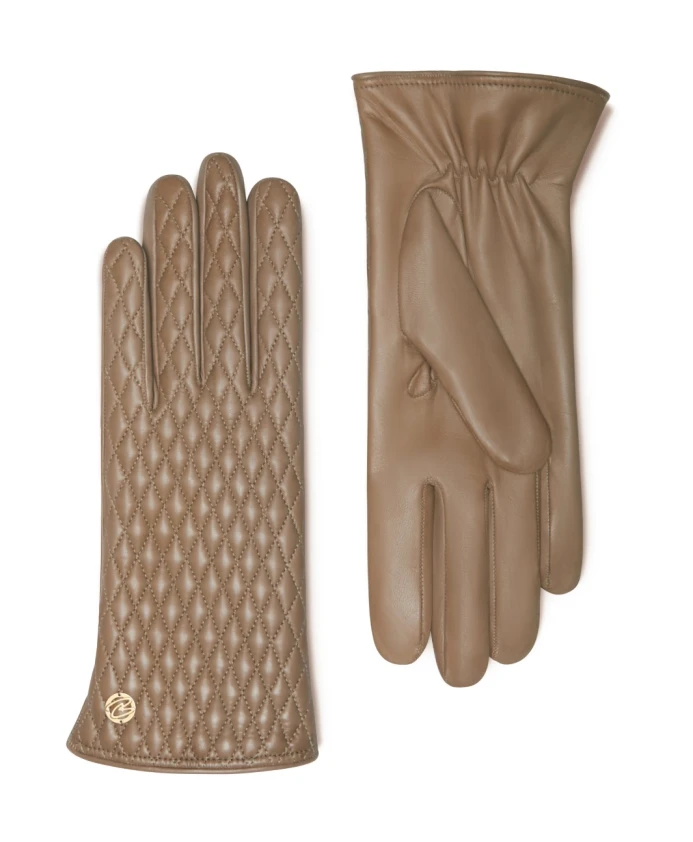 

Перчатки из козьей кожи с розеткой Honorã Isabel Bernard, бежевый