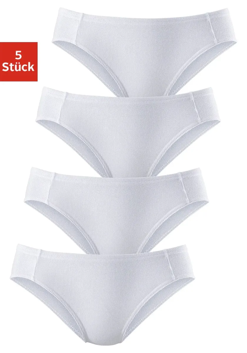 

Трусики бикини Petite Fleur (5 шт. в упаковке) из мягкого пике, белый