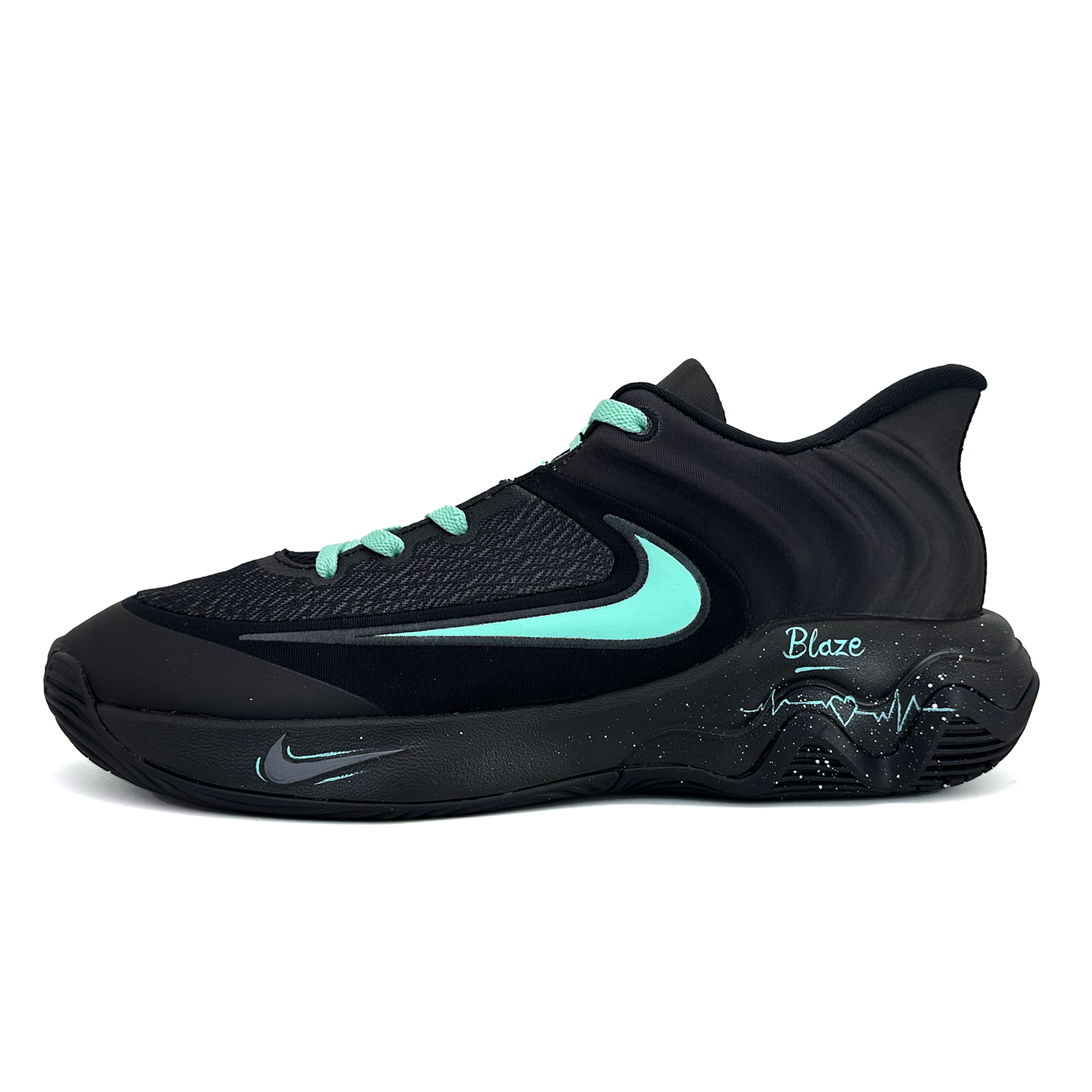 

Nike Giannis Immortality 4 Mint Blaze Grip Support Slip Resistant Mid top Basketball Shoes мужские зеленые