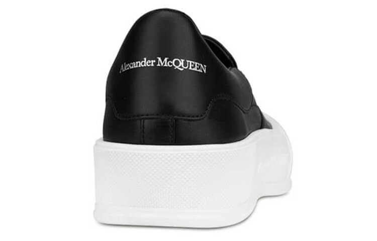 Кроссовки Deck Lifestyle для мужчин с низким верхом черного/белого цвета Alexander Mcqueen — фото 4