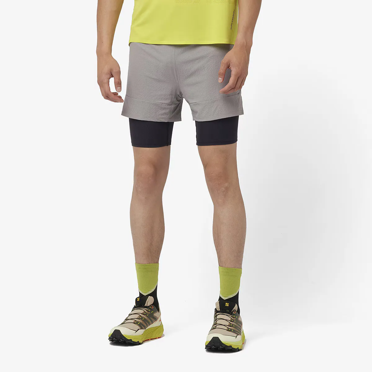 

Salomon Sense Aero 2 в 1 Мужские шорты, серый
