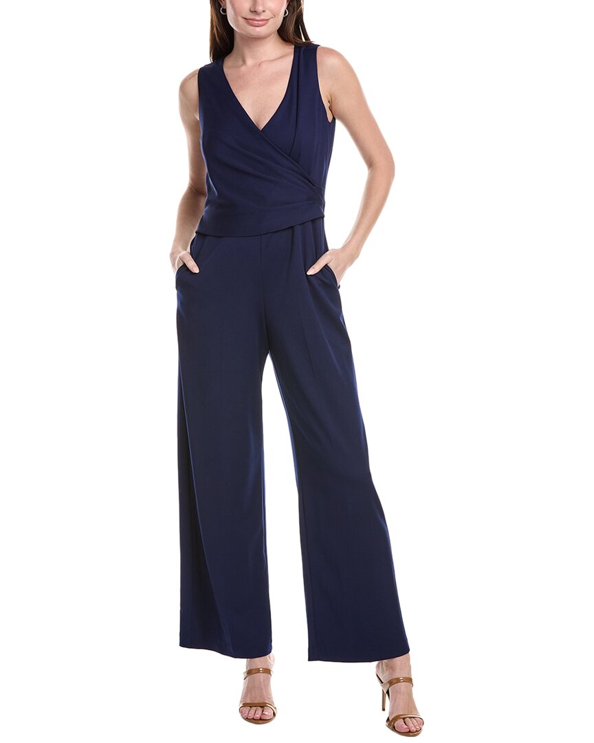 

Anne Cool Crepe V-образный вырез Комбинезон Anne Klein, синий