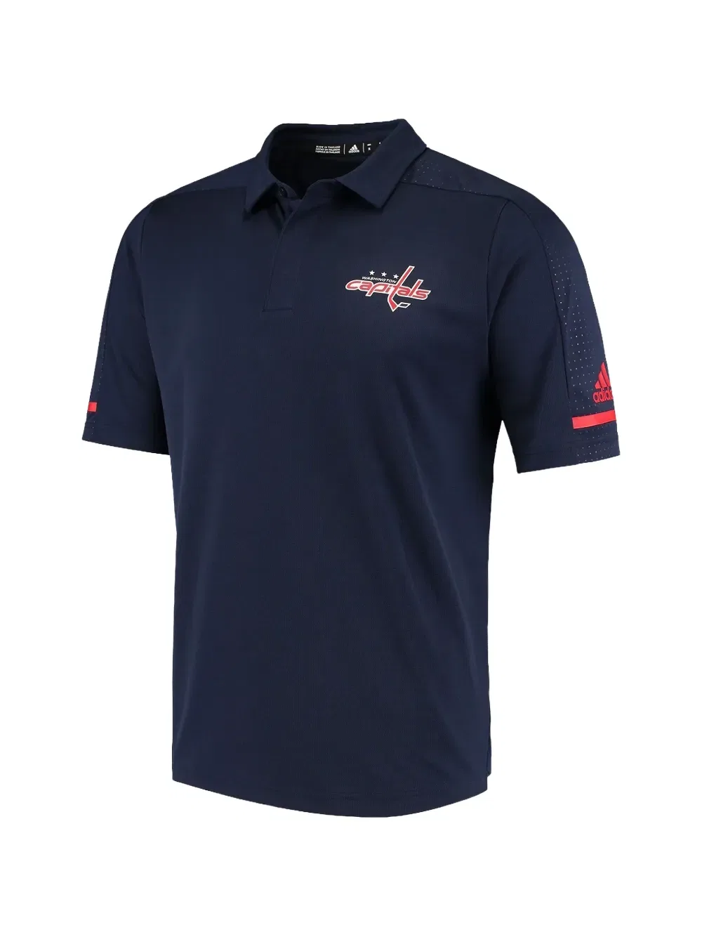 Футболка-поло с символикой команды Washington Capitals (НХЛ) Adidas, синий
