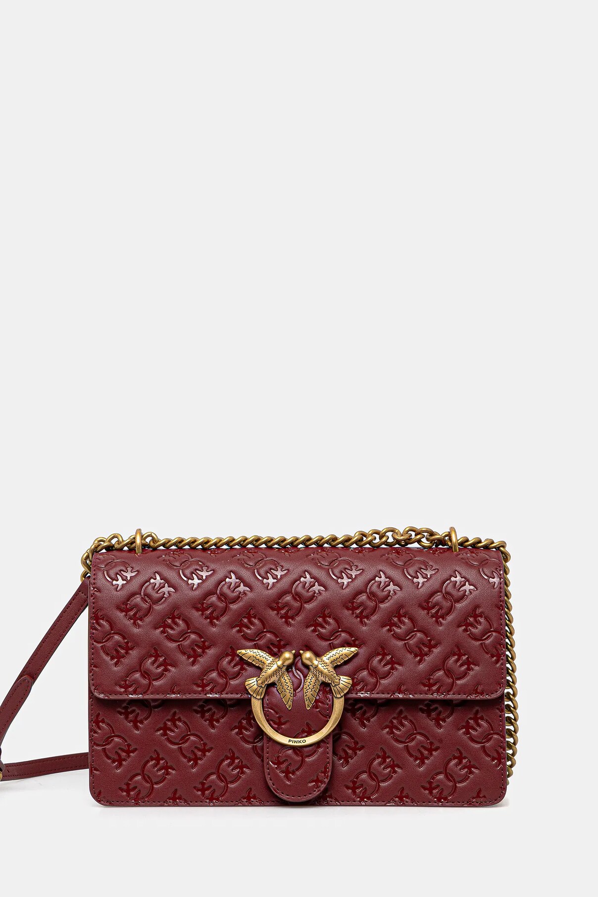 

Сумочка из кожи Pinko, бордовый
