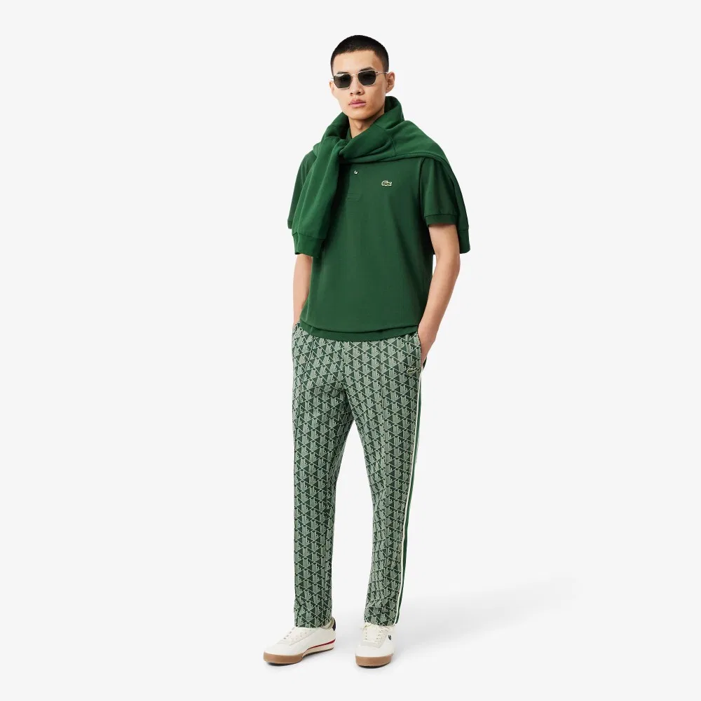 Футболка-поло Lacoste мужская классическая зеленый — фото 4