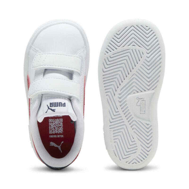 Кроссовки Smash 3.0 Leather V Kids PUMA White Club Red Navy Blue — фото 4