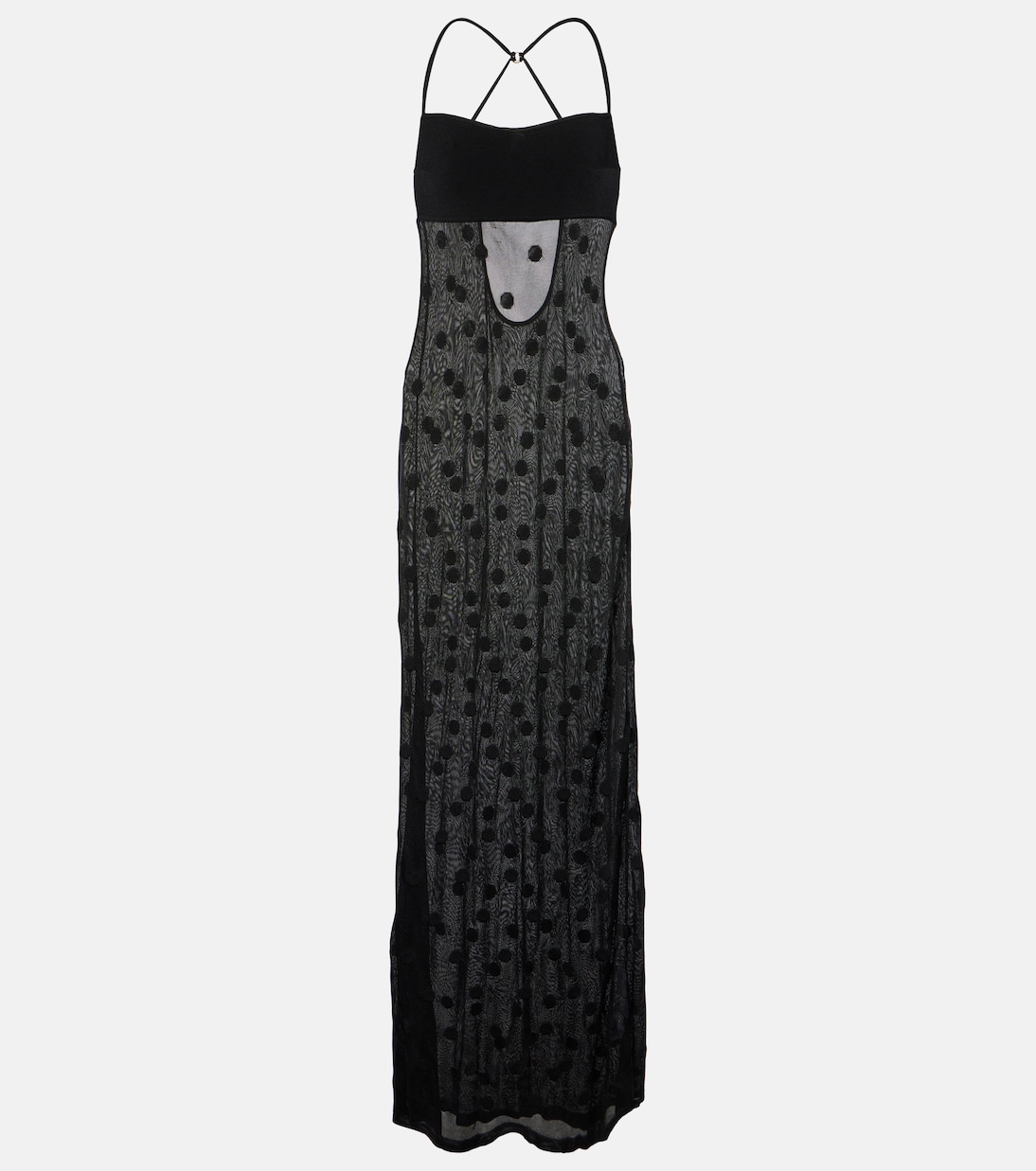 

Платье La Robe Maille Puntini в сетку в горошек Jacquemus, черный