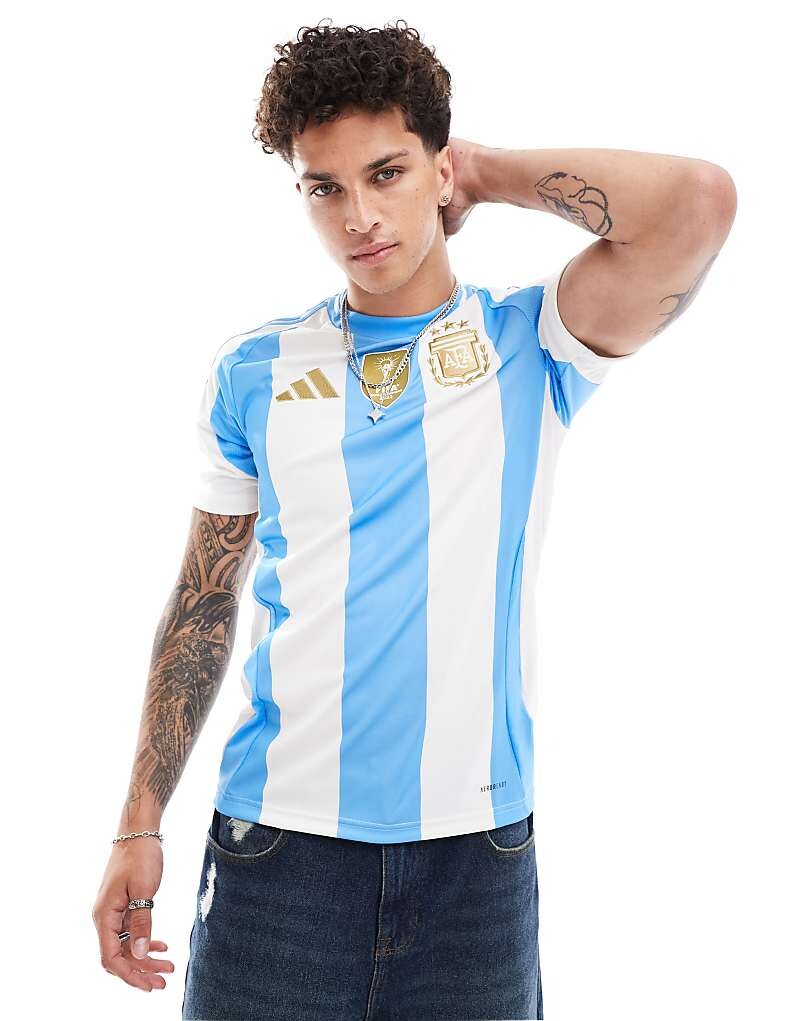 

adidas Football – Кубок Америки 24/25, Аргентина Домашняя – Белая футбольная футболка