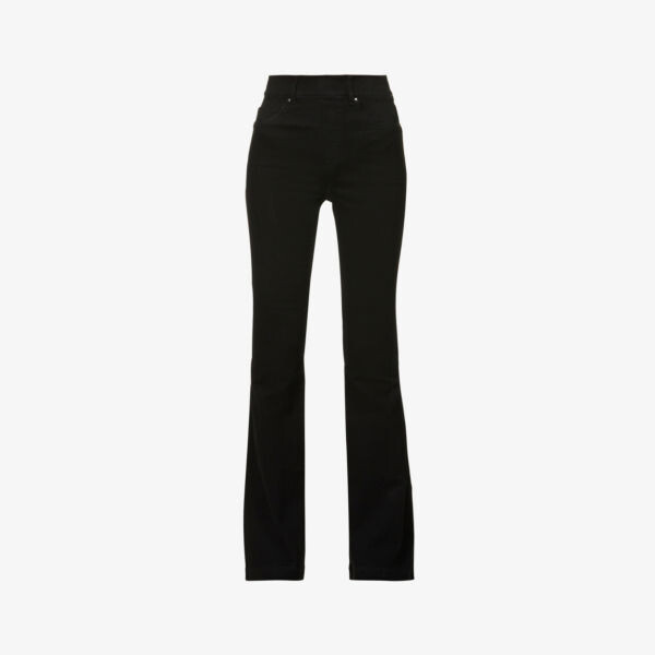 

Расклешенные джинсы с высокой посадкой из эластичного хлопка Spanx, черный