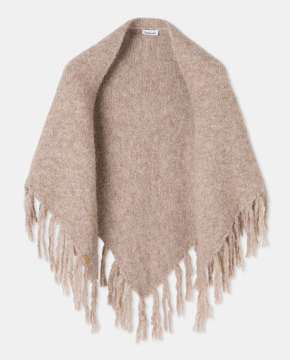 

Шаль с острым краем и бахромой Tintoretto, светло-коричневый