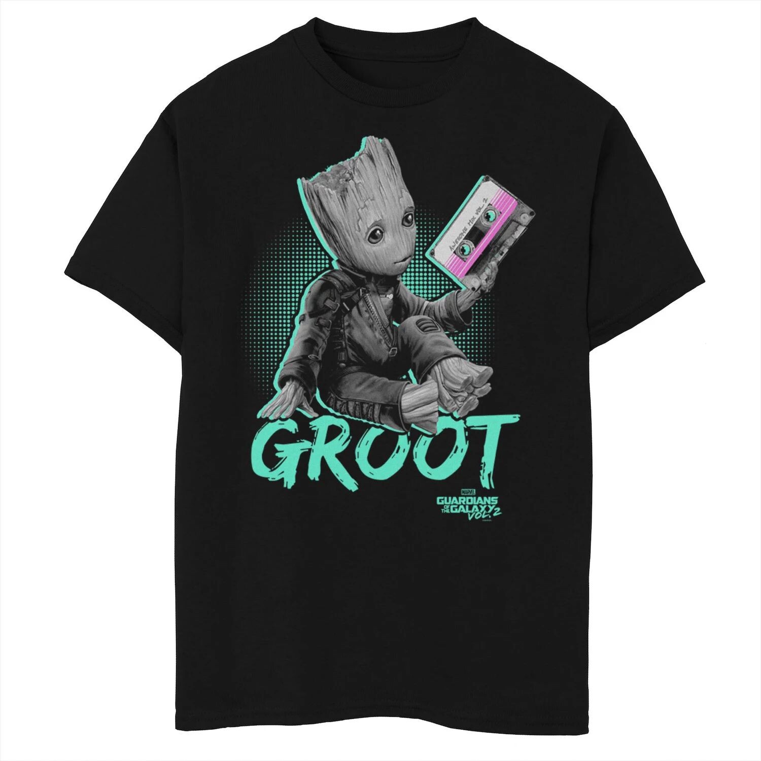 Мальчики 8–20 лет. Marvel Guardians Vol. Футболка 2 Baby Groot с неоновой лентой Licensed Character