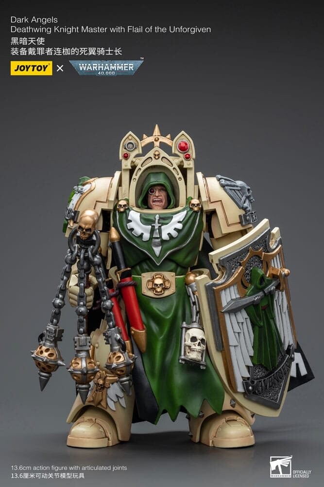 

Фигурка Warhammer 40k 1/18 — Мастер Рыцаря Крыла Смерти Темных Ангелов с Цепом Непрощенного JOYTOY