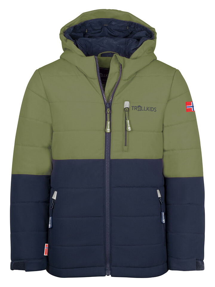

Лыжная куртка Trollkids Ski-/ Snowboardjacke Hemsedal, цвет Khaki/Dunkelblau