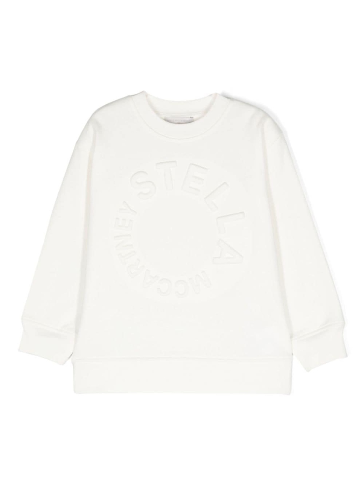 

Stella McCartney Kids толстовка с тисненым логотипом, белый