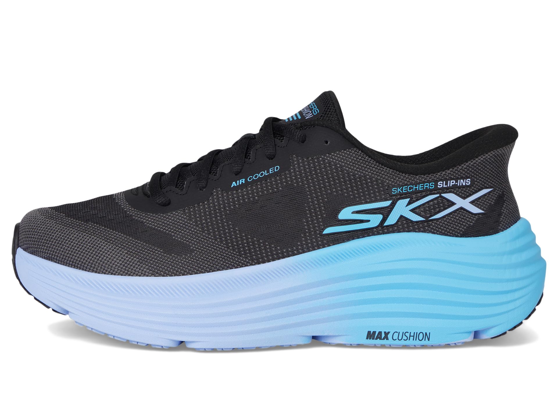 Кроссовки SKECHERS Max Cushioning Endeavour Hallandale Hands Free Slip-Ins, цвет Black/Blue — фото 4