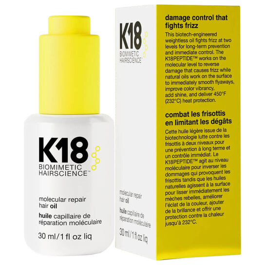 

Регенерирующее масло для поврежденных волос, 30 мл K18, Molecular Hair Oil