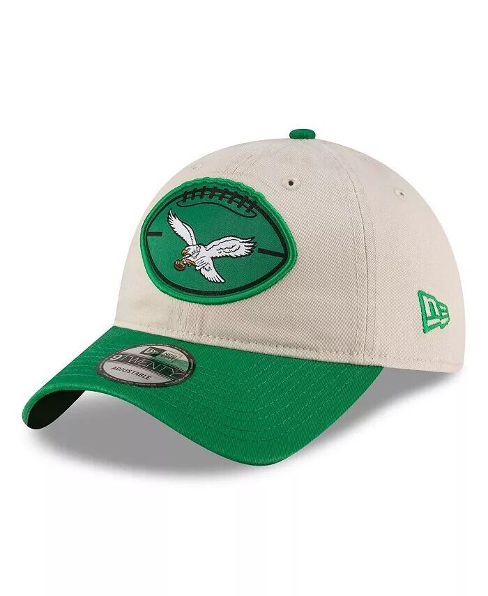 

Мужская регулируемая кепка Stone/Green Philadelphia Eagles 2024 Sideline Historic 9TWENTY New Era, мультиколор