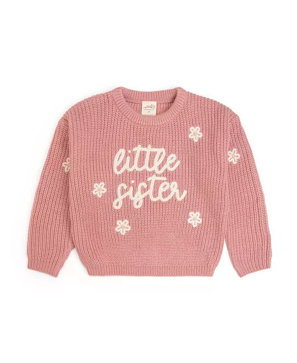 

Вязаный свитер для младшей сестры девочки - для малышки, ребенка Sweet Wink, фиолетовый